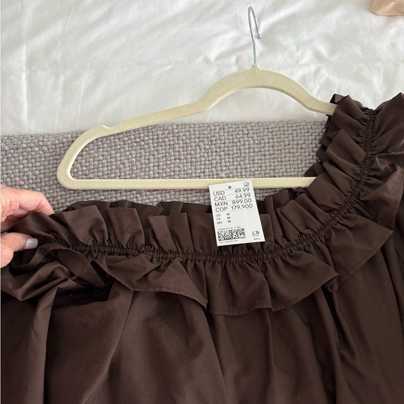 H&M Brown Ruffled Mini Dress - Picture 7 of 7